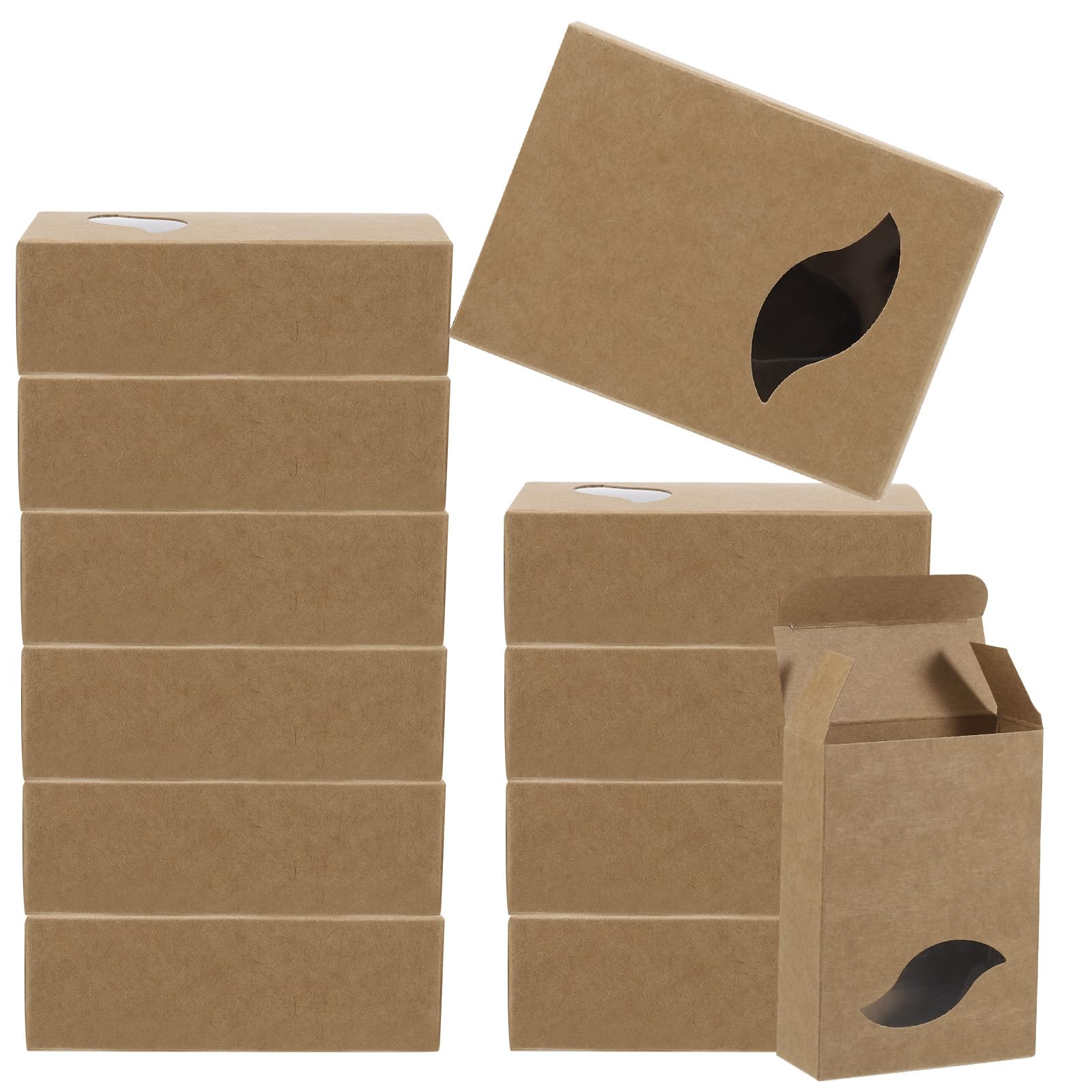 Boîte en papier avec fenêtre de qualité supérieure PATIKIL écrin kraft pour artisanat