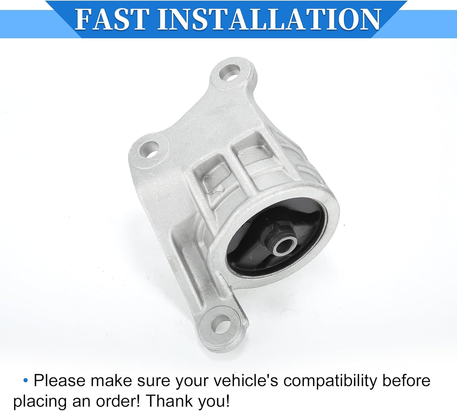 Engine Motor Mount Compatible for Mitsubishi Lancer 2000-2009, Wear Resistance Metal Silver Tone ENGINE MOUNTING
