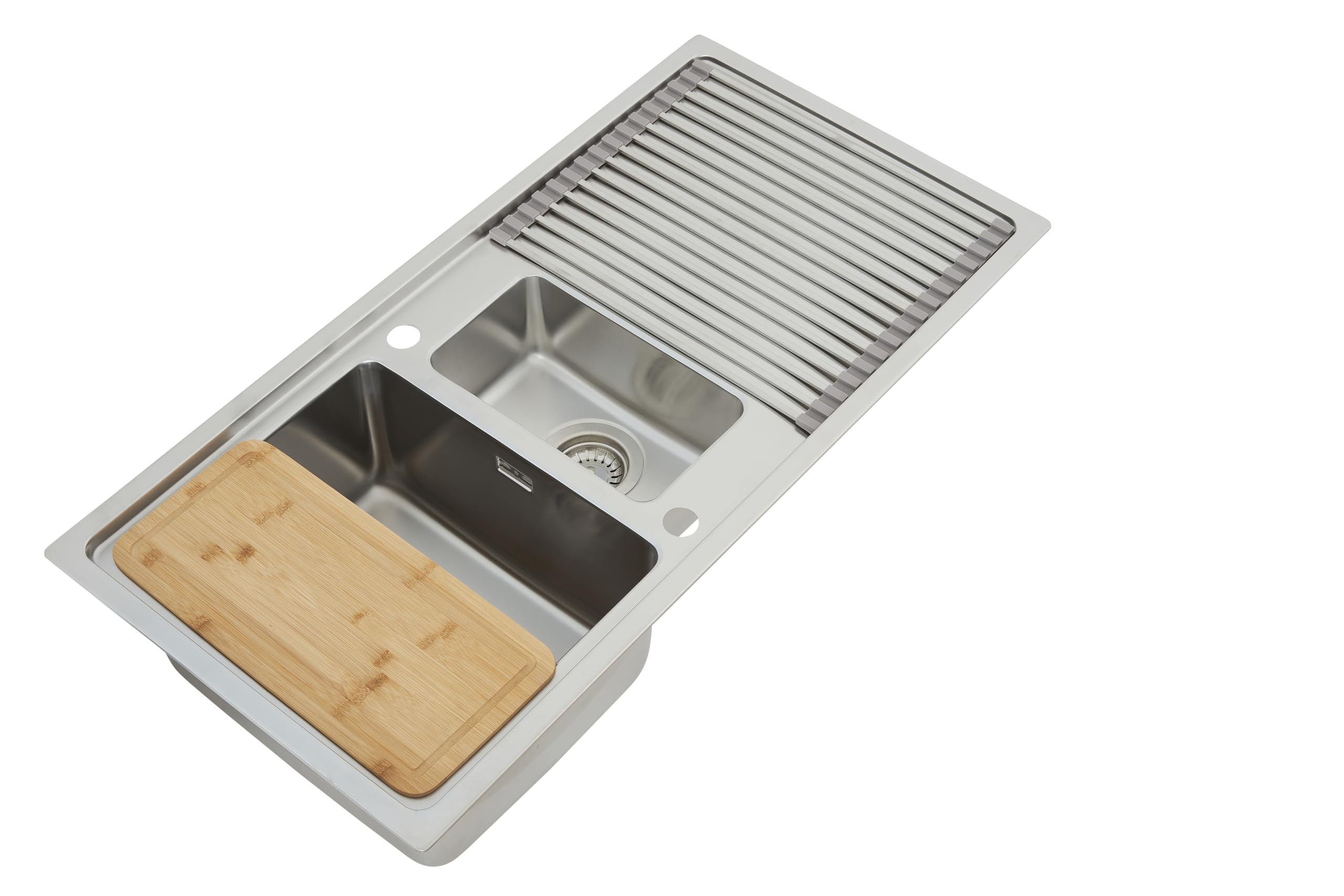 Respekta Lavello, inox, 100x50 cm, 2 vasche