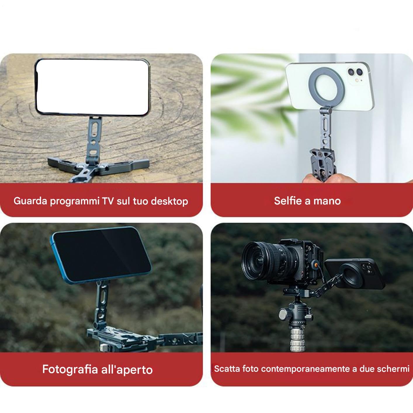 Soporte Magnético Para Móvil Brazo Ajustable Móvil Cámara Vlogging