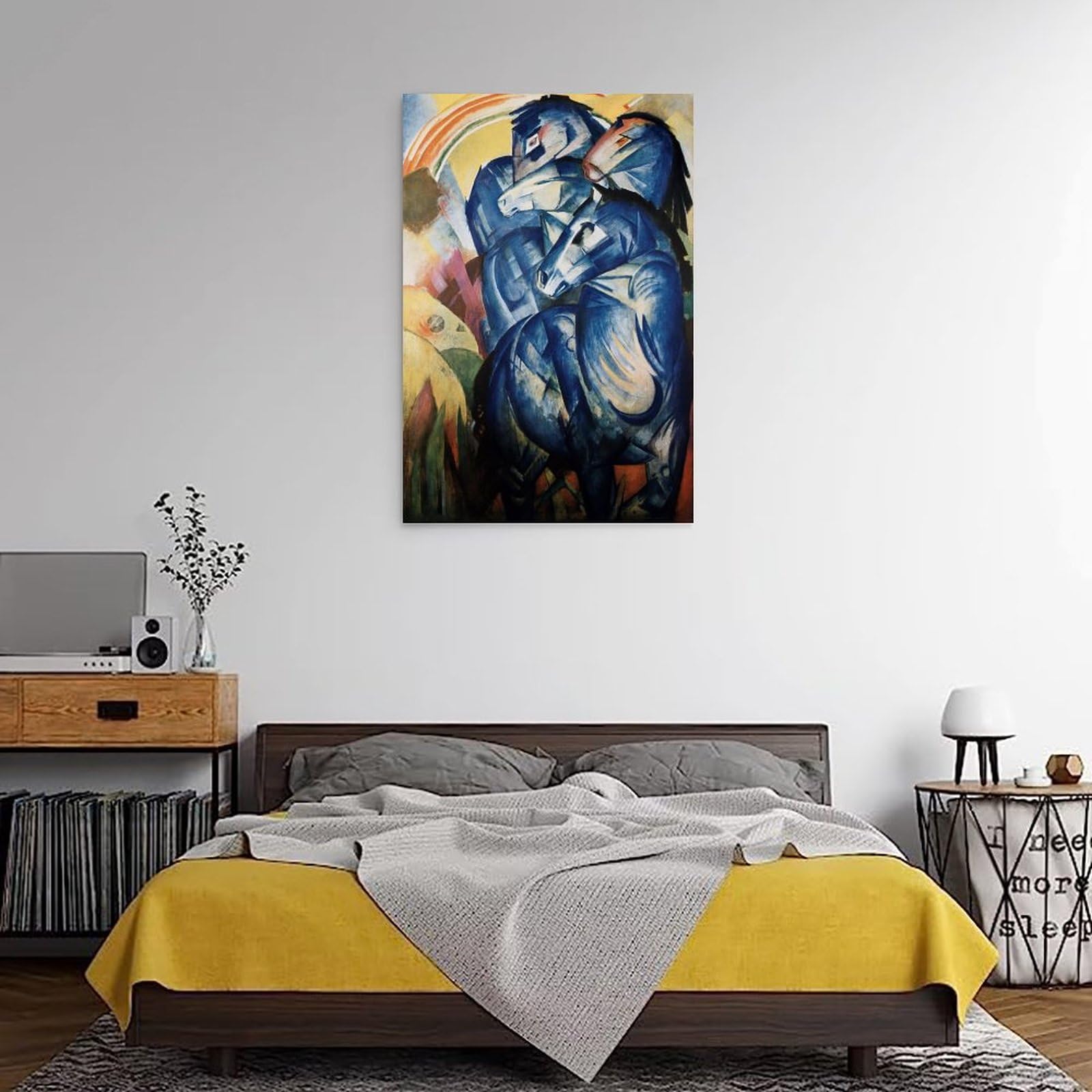 Stampa artistica del cavallo blu di Franz Marc - Decorazione murale espressionista astratta - Italia