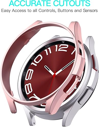 Vista 6 de [2 piezas] Funda de la serie Tucana compatible con Samsung Galaxy Watch6 Classic (1.654 pulgadas, 2023), a prueba de golpes e inastillables