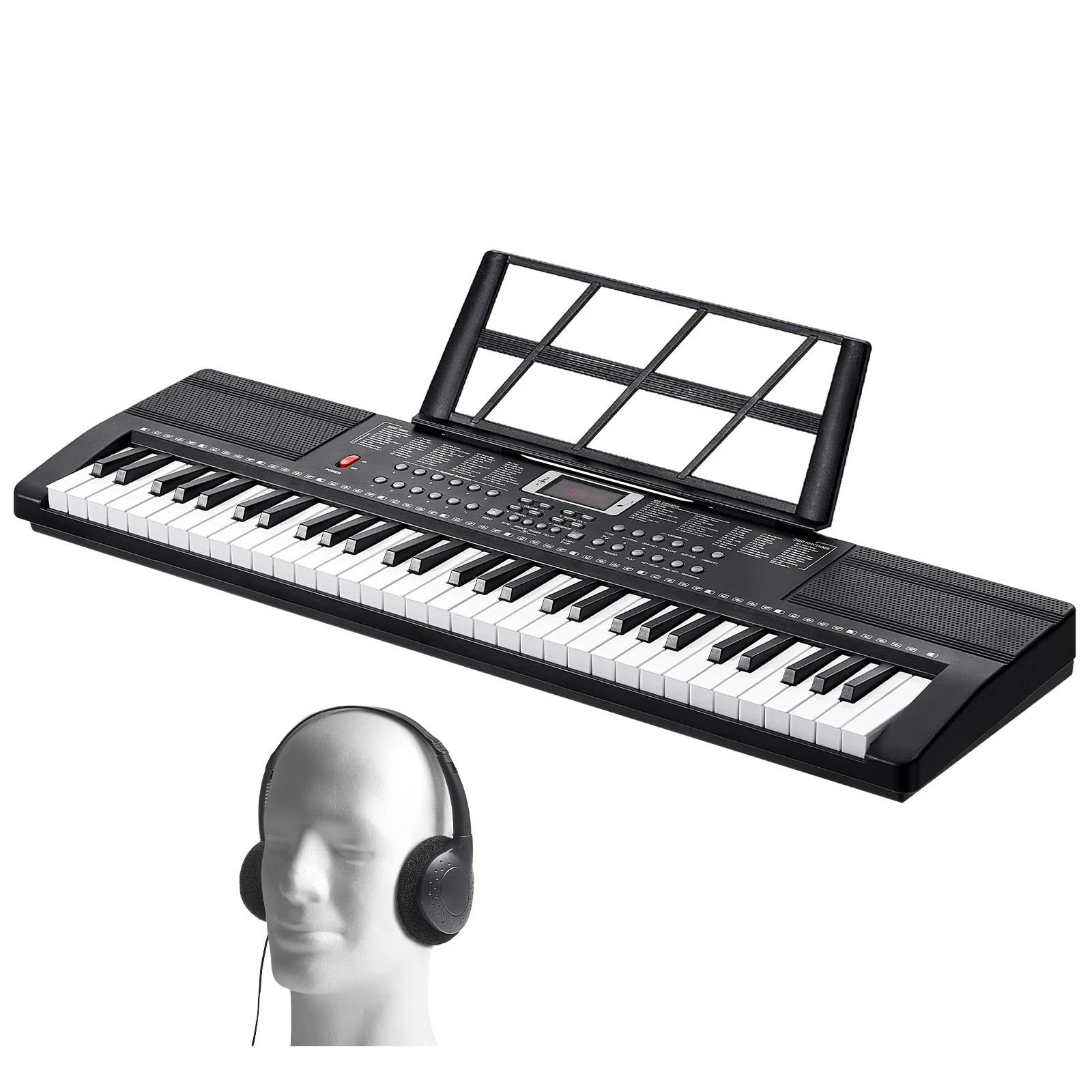 Elektroniczny Instrument Fortepianowy 61 Klawiszowa Klawiatura Cyfrowa Przenośne Pianino Elektryczne 200 Tonów Dla Początkujących