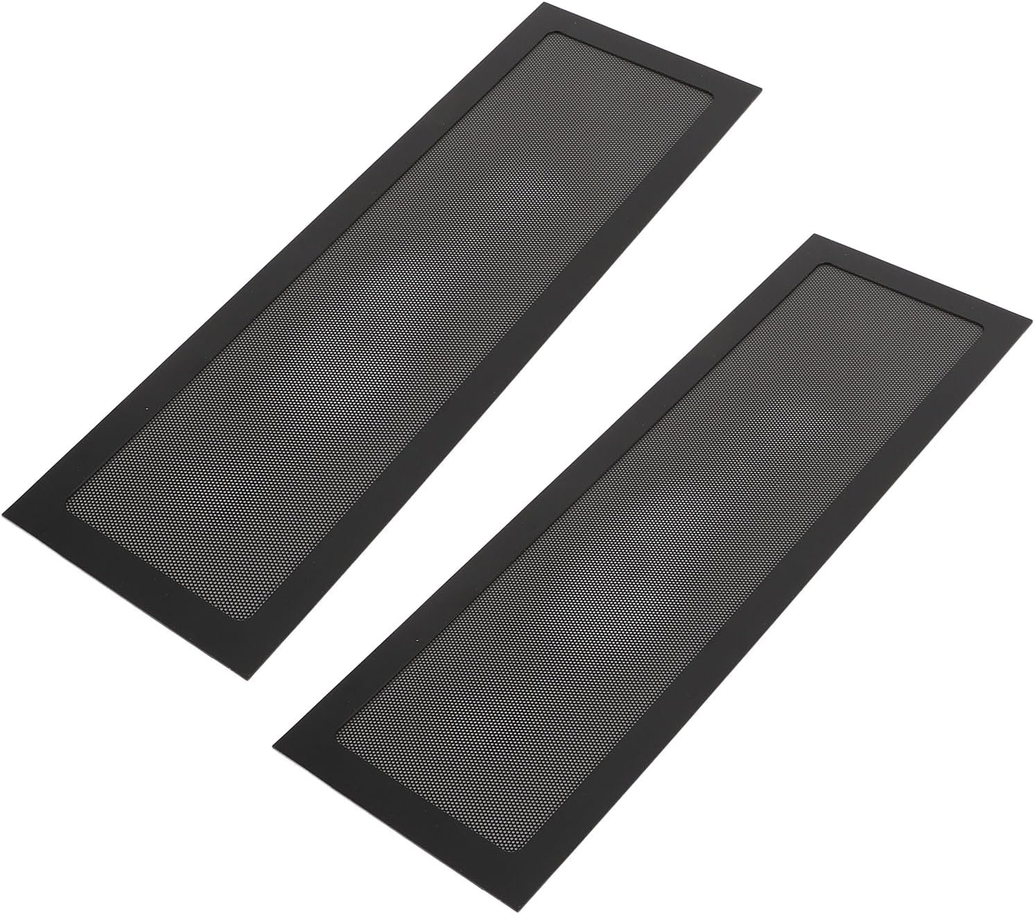 120 x 360mm PC Case Dust Mesh Filter, 2Pcs Magnetic Frame PC Fan Dust Filter, Fine Mesh Computer Fan Filter Grills, Computer Cooler Fan Dust Filter for Computer PC Case (Black)