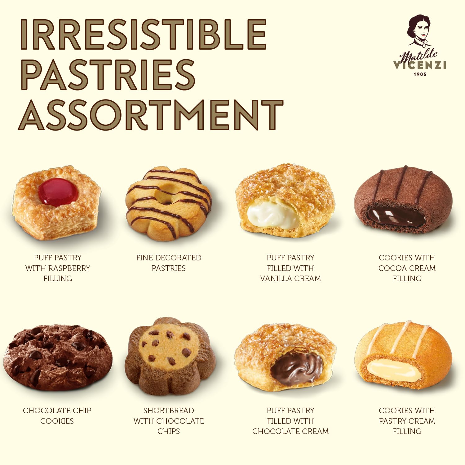 Matilde Vicenzi Venezia Cookie Gift Tin - Italian Pastries & Cookies in Individually Wrapped Trays - Gourmet Gifts For Easter, Teacher, Mothers - Assorted Cookies in Italian Design Tin 32.5oz (920g)