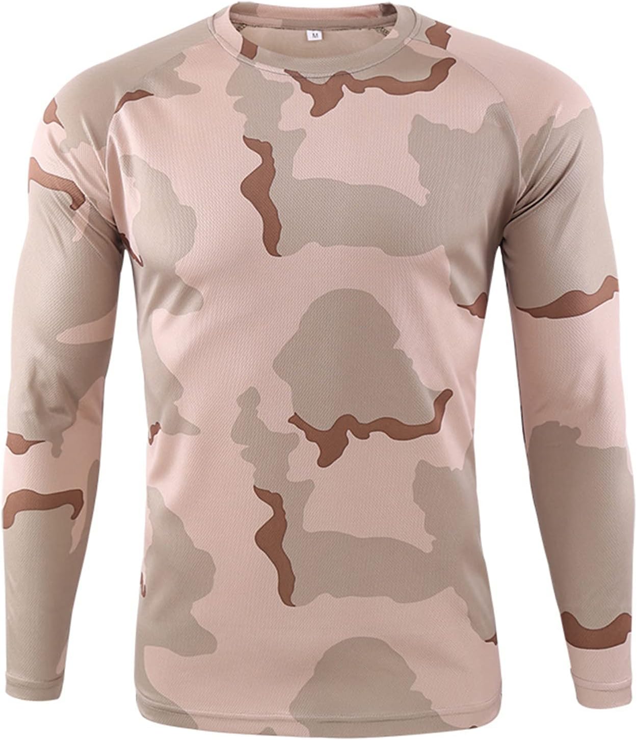 GYHHMens Long Sleeve Baselayer,Quick-drying Camouflage T-shirt Breathable Crew Neck Military Clothes Fou Outdoor Hunting Hiking Camping Climbing Fishing