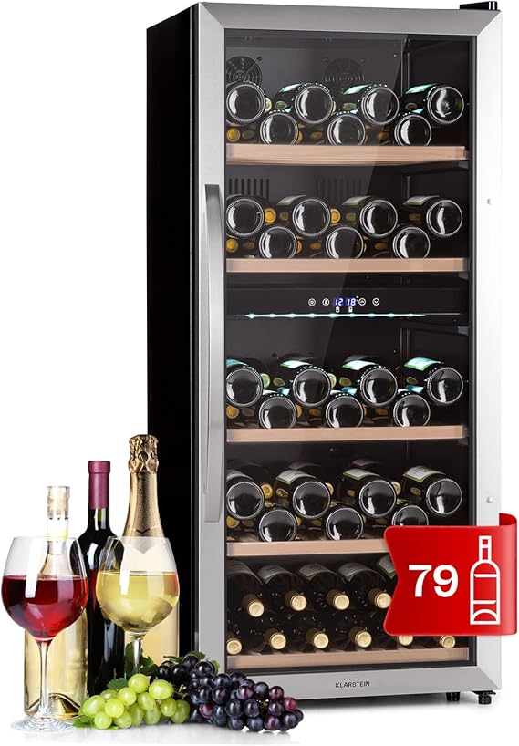 Klarstein FreeStanding Wine Cooler Drinks Fridge, Dual Zone Wine