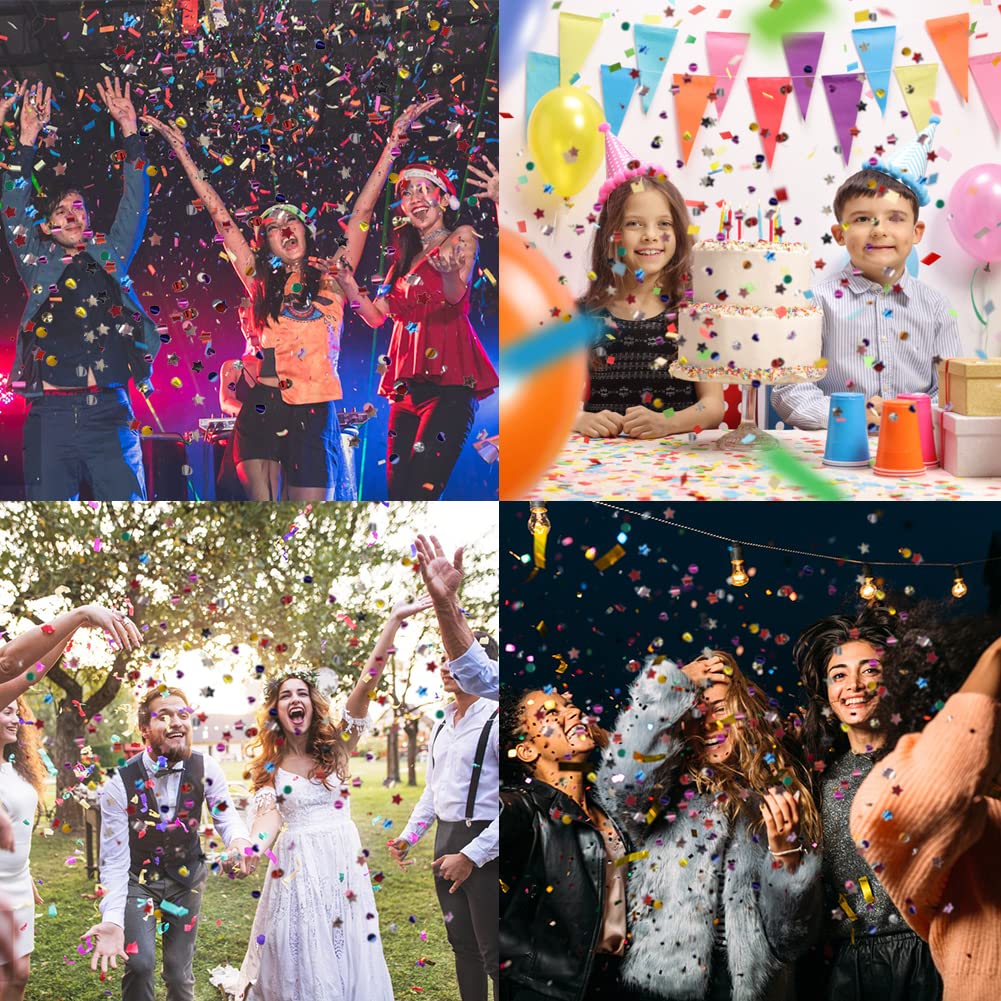 50 Canons à Confettis Biodégradables Joycabin - Parfait Pour Fêtes, Mariages & Anniversaires | Ambiance Garantie !