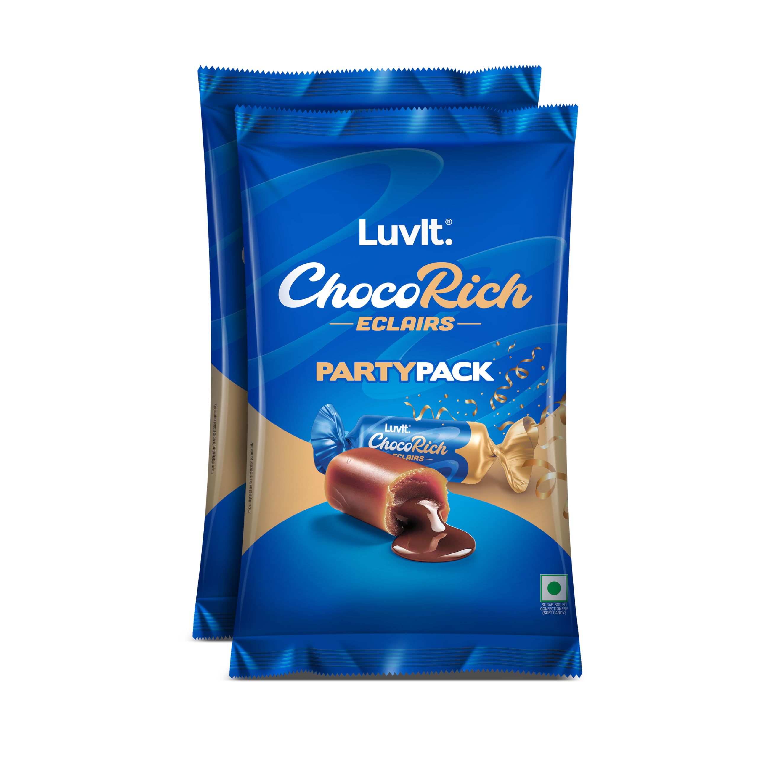 LuvIt. Chocorich Classic Eclairs Chocolate | Birthday Party Pack | Pack of 2-390g Each-image-6