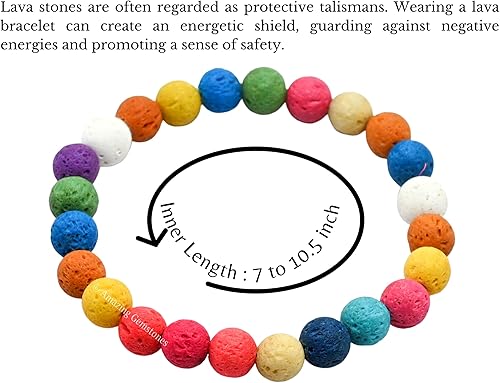 Vista 395 de Amazing Gemstone Crystal Bracelet for Women Men's Gifts - Protection Healing Crystal Bracelet - 8mm Gemstone Beaded Stretchable Bracelet Pulseras