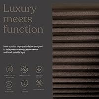 Vista 5 de MOOD Persianas celulares opacas Lujo cumple con la función Sin cables, células extra grandes de 1.5 pulgadas, aislamiento, comodidad acústica