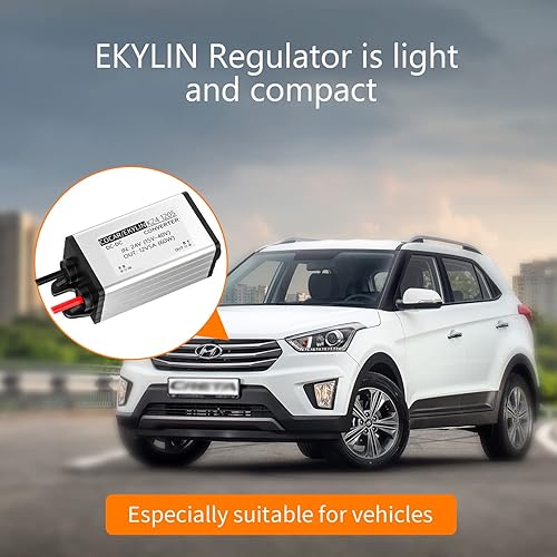 Miniatura 3 de Convertidor CC de 24 V a 12 V 5 A 60 W, convertidor de voltaje, adaptador de corriente CC impermeable, transformador resistente para automóvil,