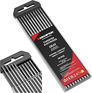 ARCCAPTAIN 2% Ceriated Grey Tungsten Electrodes 3/32" x 7" TIG Welding 10-Pack WC20/EWCe-2 AWS Certified