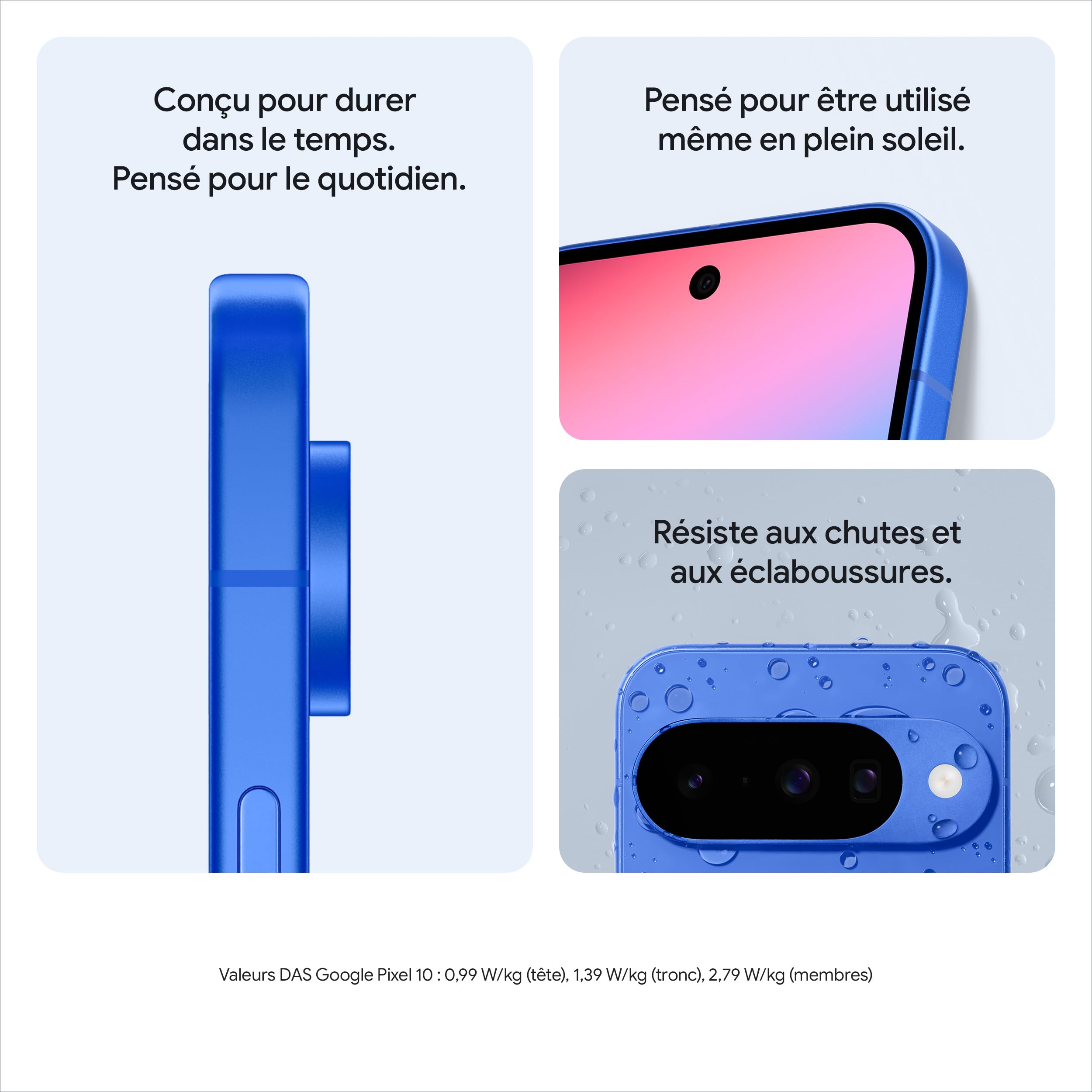 Google Pixel 10 – Smartphone Android débloqué avec Gemini, Triple Appareil Photo arrière avancé, Plus de 24 Heures d'autonomie et écran Super Actua 6,3″ – Noir Volcanique, 128GB