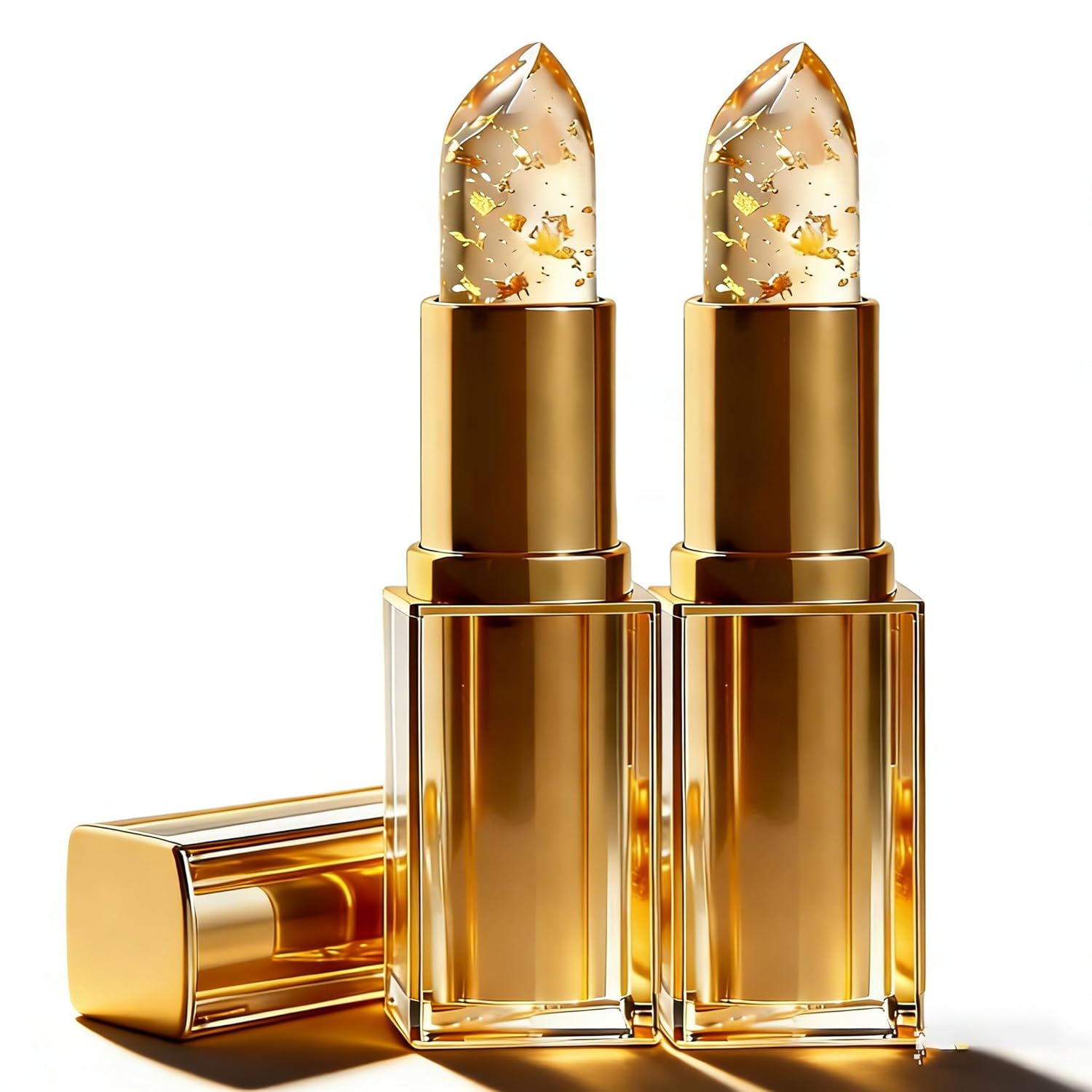 2 Pcs Color Changing Lipstick for Older Women, Ph Adaptive Clear Lip Gloss, Transferproof Color Lipstick, Long-Lasting Hydration Without Stripping, Suitable for All Skin Tones (2 pcs)