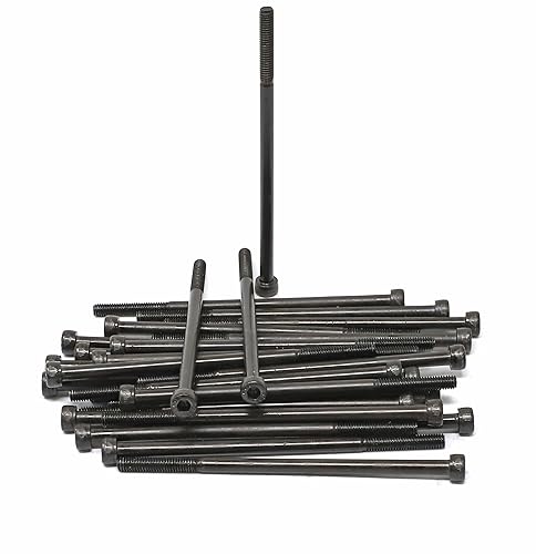 Miniatura 184 de iexcell 720 piezas de acero de aleación M4 x 6/8/10/12/16/20/25/30/35/40/45/50 de grado 12.9, tornillos de cabeza hexagonal, tornillos, arandelas