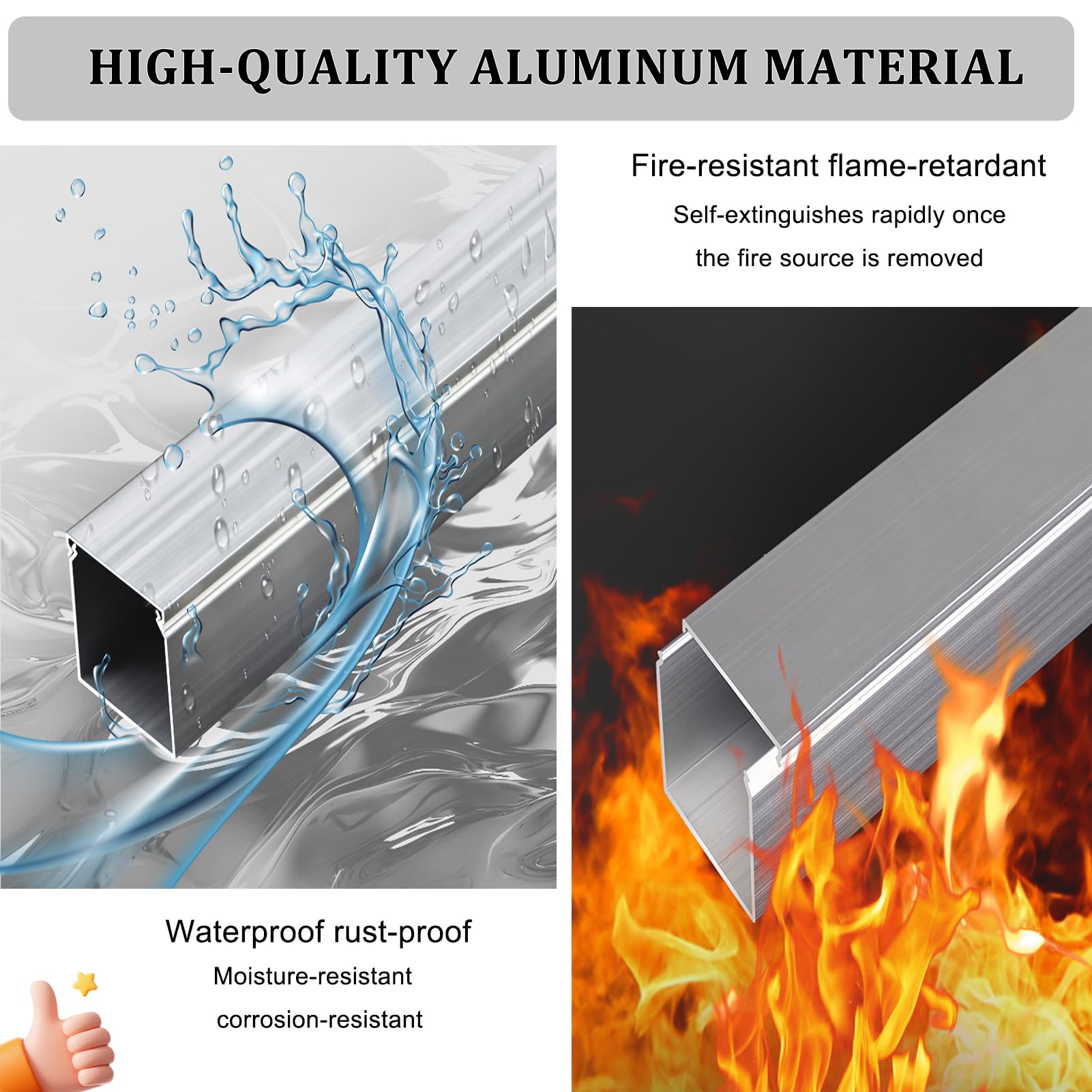 Generico Canalina Portacavi in ​​Alluminio da 5m, Canale Metallico per Cavi, Copertura Resistente per Una Gestione Ottimale dei Cavi, per Pareti E Pavimenti di Abitazioni,Uffici,80x40mm