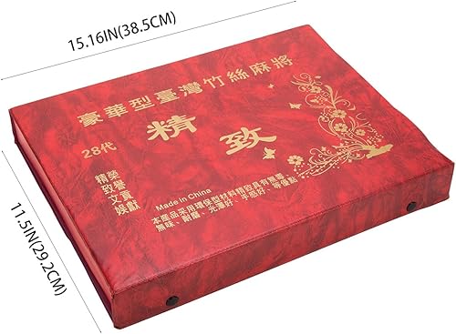 Miniatura 7 de Chino tradicional Mahjong Juego Set 144 2Repuestos Color Azul Azulejos