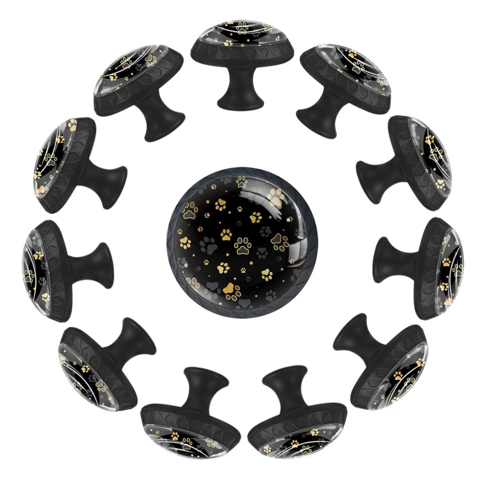 Boutons de tiroir dorés 35 mm au design soigné pour commode et meuble