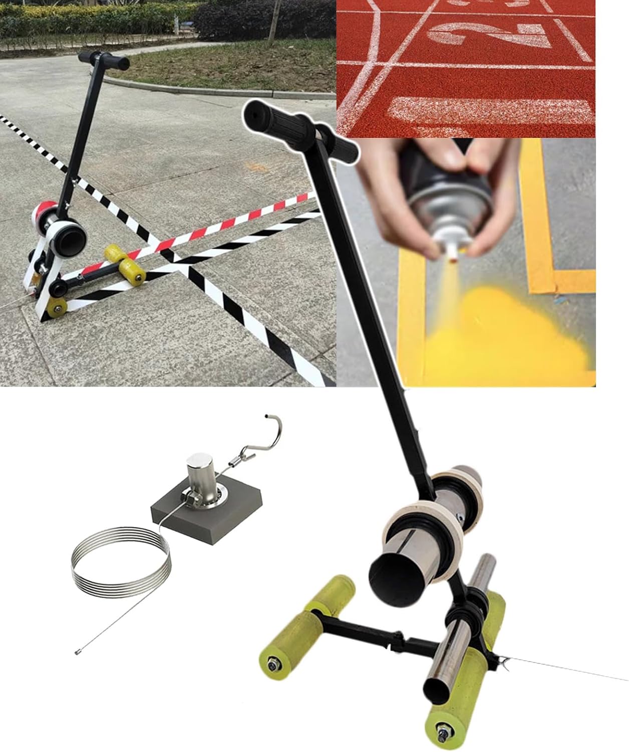 Hand Walk-Behind Tape Applicator Dispenser Wall Floor Painting Sealing Tape Tool for Hospital,Gymnasium,School,Commercial,Repairing Floor Marking