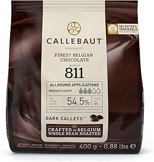 811 Dark Chocolate Callets 400 g | Belgian Chocolate | 54.5% Cocoa
