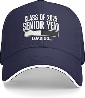 Senior 2025 Golf Hats Senior Class of 2025 Baseball Cap Classic Adjustable Workout Dad Caps