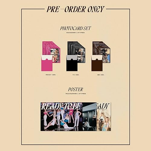 Miniatura 6 de Dos veces  12 álbum Listo para ser (BE Ver.) libro de fotos + CD-R + póster plegado + postal + tarjeta de fotos de mensaje + tarjeta de fotos +