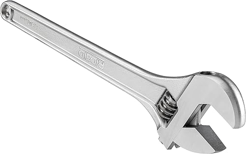 Miniatura 3 de RIDGID 86922 765 Llave ajustable, llave ajustable de 15 pulgadas para métrica y SAE, pequeña, plateada