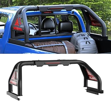 Adjustable Roll Bar for Mid-Size Pickup Trucks, Sport Chase Rack Roll Cage Compatible with Dodge Ram 1500/2500/3500,Ford F-150/F-250/F-350, GMC Sierra,Tacoma,Tundra,Chevy Silverado,Ranger,Gladiator