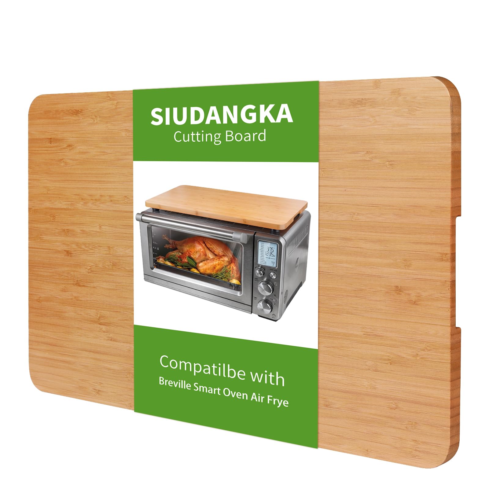 Compatible with Breville Smart Oven Air Fryer Cutting Board,  Heat Resistant Space Save Board for Breville Toaster Oven BOV900BSS, Bamboo