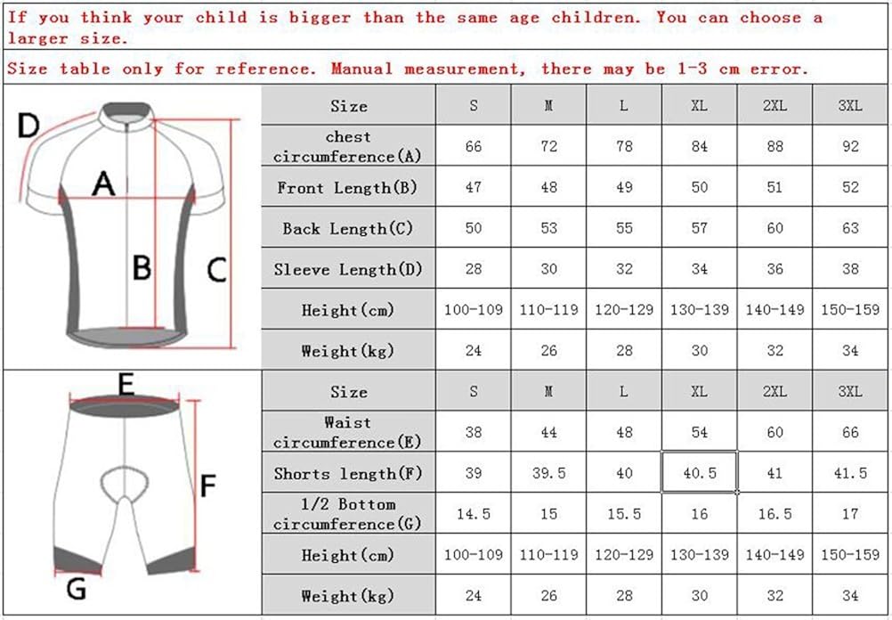 Cycling Jersey Kids,Short Sleeve Cartoon Road Mountain Bike Jersey Set/Top/Short for Girls Boys Breathable : Clothing, Shoes & Jewelry