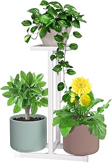 Small Plant Stand  2 Tier Mid Century Modern Metal Planter Holder  Corner Indoor - Compare price