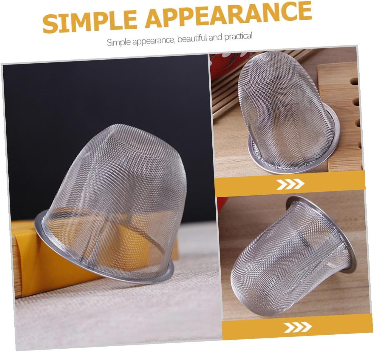 Milisten 8pcs Stainless Steel Loose Tea Infuser Insert Mesh Tea Filter Reusable Teapot Accessory for Travel and Home Brewing image 3