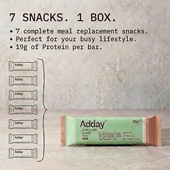 Adday High Protein Meal Replacement Bar - Chocolate & Mint - 7 Snacks