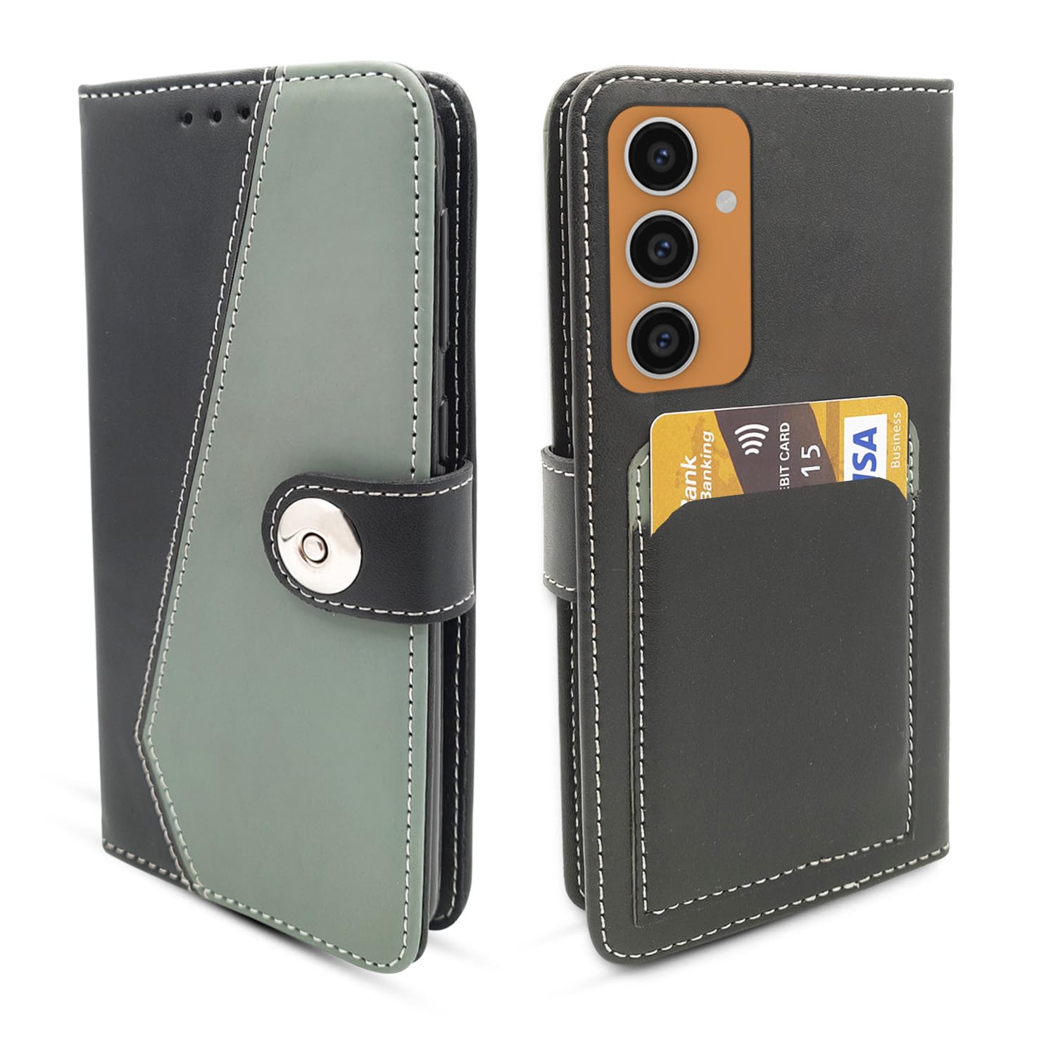 Pikkme Samsung Galaxy S23 FE 5G Flip Cover | Genuine PU Leather Finish | Full 360 Protection | Wallet Style | Inbuilt Pockets & Stand | Strong Magnetic Flip Case (Grey) (B0CMDBCFH3) Amazon Price History, Amazon Price Tracker