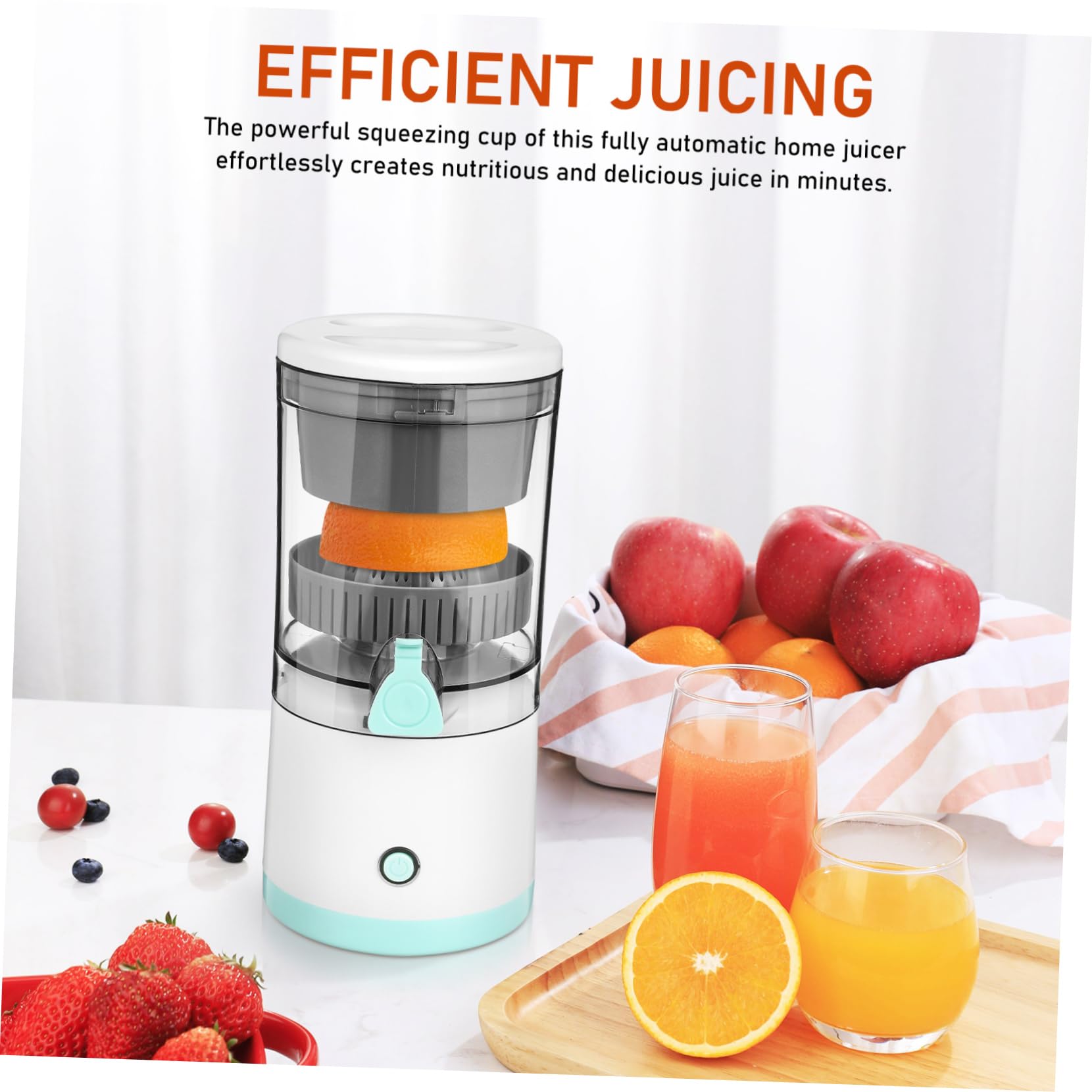 TOPBATHY Exprimidor Batería Cítricos o Portátil de Capacidad Recargable 7.4v de 400ml y 1600mah Frescos y Eficientes en Jugos Casa Viaje