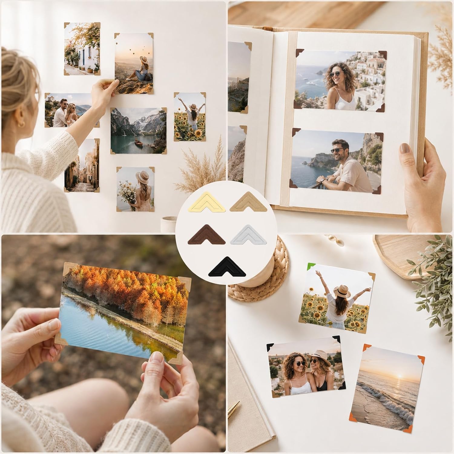 MBAIYO 240Pcs Photo Corners Self Adhesive, Acid Free Corner Stickers