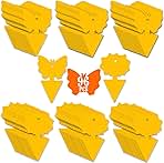 96PCS Fruit Fly Sticky Traps, Gnat Traps Insect Trap for Plants Kitchen Indoor and Outdoor