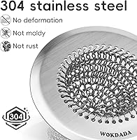 Vista 3 de Bathtub Drain Hair Catcher, Fast Drainage Shower Drain Hair Catcher, Reversible 304 Stainless Steel Drain Protector for Pop-Up and Regular Drains of