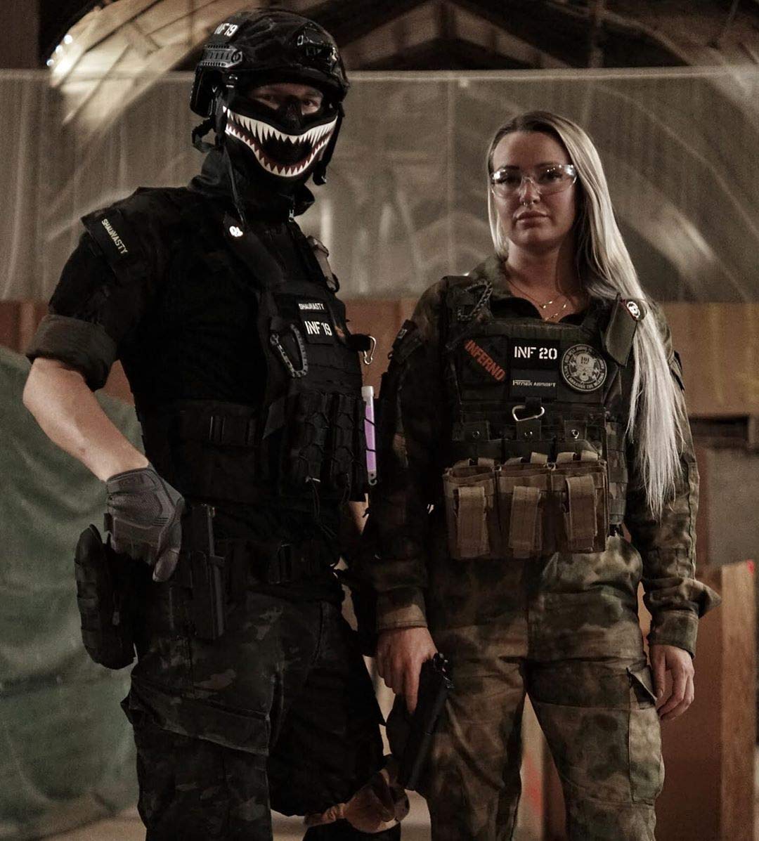 OneTigris X Storm Maschera Tattica a metà Viso con Rete di Protezione per Softair e Paintball, Pieghevole Regolabile con Cinghia Elastica, Lower Face Mask
