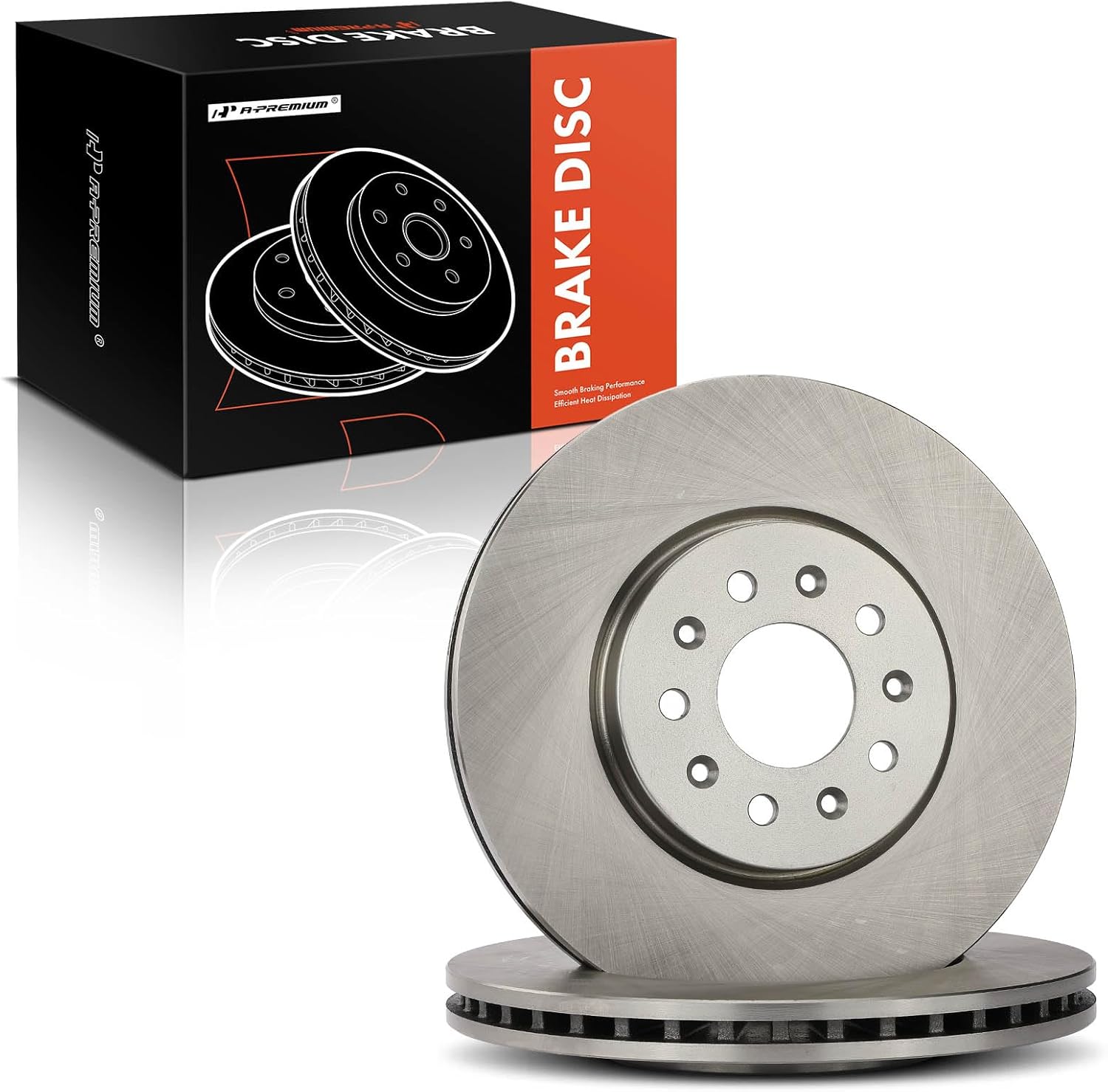 A-Premium 12.63 inch (321mm) Front Vented Disc Brake Rotors Compatible with Select Chevrolet, GMC and Buick Models - Equinox, Terrain, Lacrosse, Regal Sportback, Regal Tourx, Envision, 2-PC Set