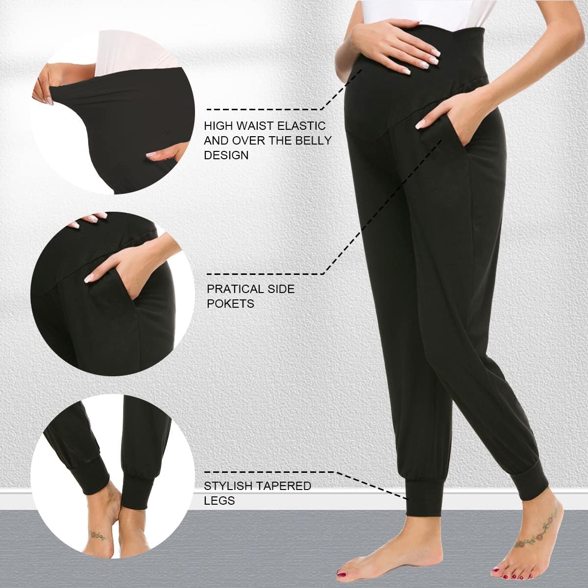 Liu & Qu Maternity Women's Casual Pants Stretchy Comfortable Lounge Pants - Image 7