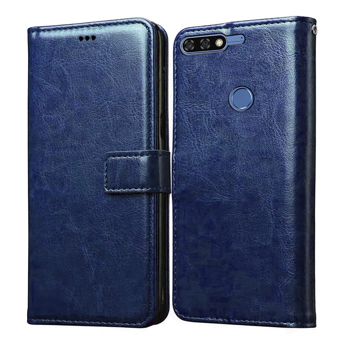 Casotec Flip Cover for Huawei Honor 7A | Premium Leather Finish | Inbuilt Pockets & Stand | Flip Case for Huawei Honor 7A (Blue) (B09P8P7CJ7) Amazon Price History, Amazon Price Tracker