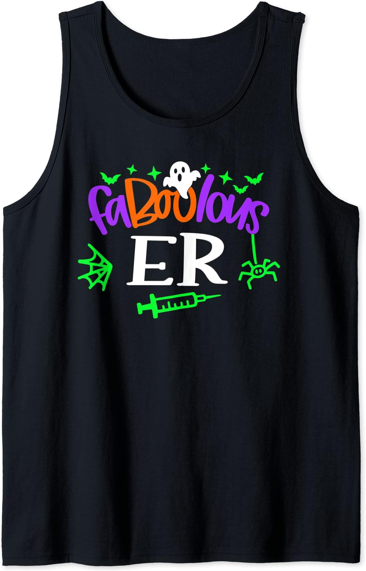 Boo Crew FunnyER Halloween Faboolous Tank Top