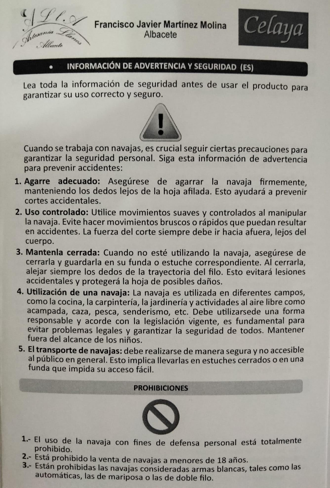 ARTESANÍA ALLA Navaja Celaya Campera Asta Ciervo- Ciervo Pulido (6 cm hoja)
