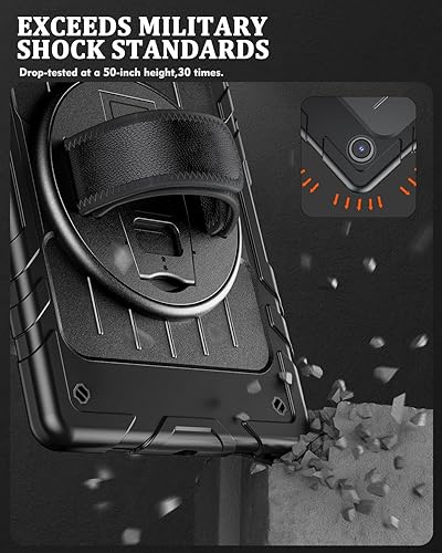 Miniatura 4 de Funda para Samsung Galaxy Tab A8 de 10.5 pulgadas, a prueba de golpes soporte giratorio correa de mano y correa de hombro Funda para tableta Samsung