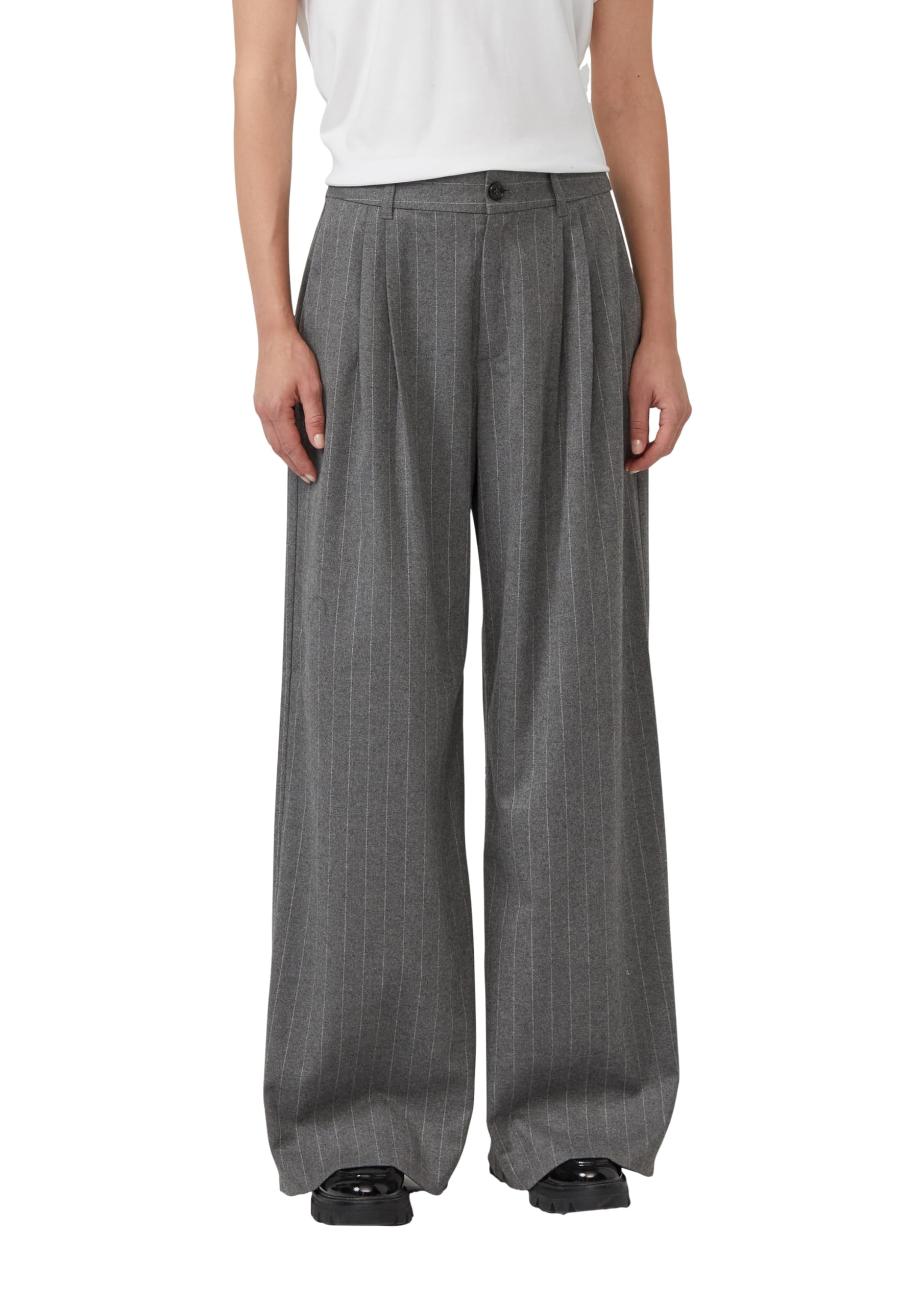 s.Oliver Wide-Leg-Hose mit Nadelstreifen und Eingrifftaschen
