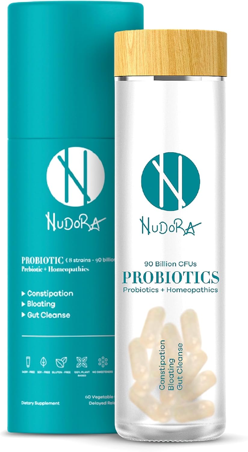 Green 3-in-1 Daily Probiotic, Prebiotics & Herbals (Magnesium Citrate & Oxide & More) | Digestive Health, Constipation & Bloating Relief, Gas, Immune Support | Women & Men (60 Count)