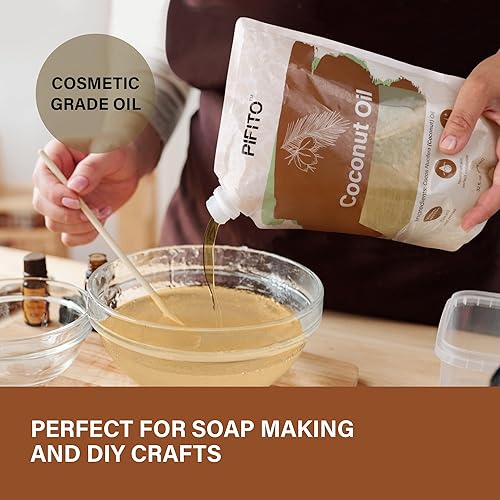 Miniatura 3 de Muestra de aceites para hacer jabón, aceite de coco, aceite de palma, aceite de oliva (32 onzas cada uno)  Aceite portador 100% puro y natural de