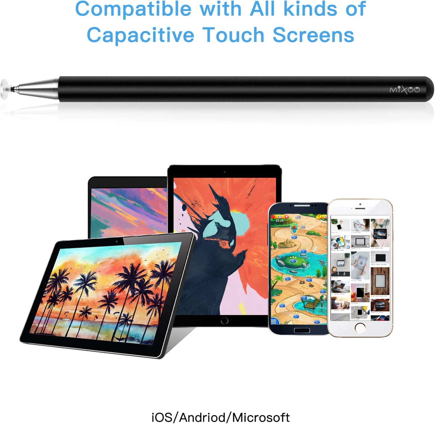 Mixoo Stylus Pens for Touch Screens, Stylus Pen for iPad, Universal Touch Tablet Pencil with